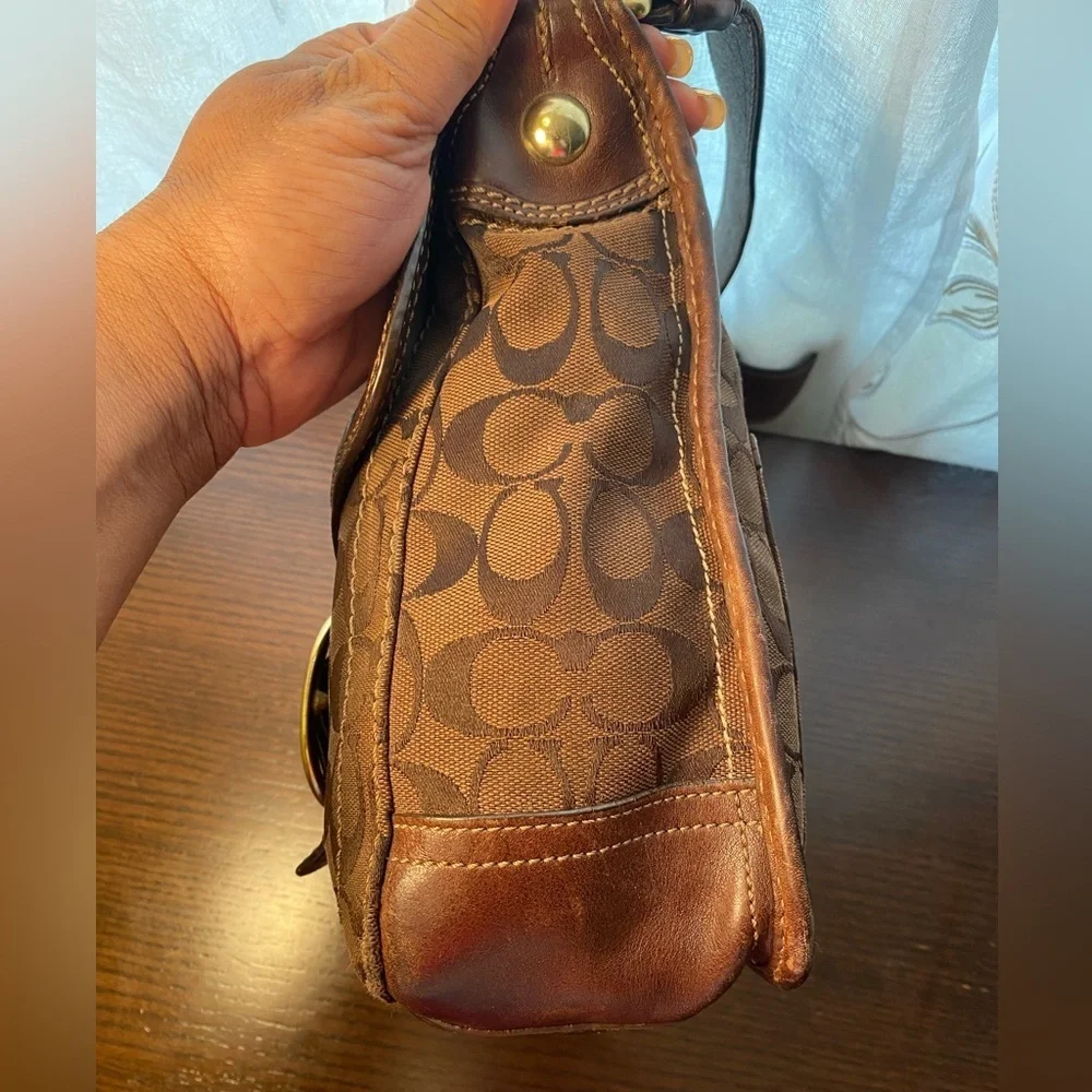 Coach Bleeker Signature Canvas and Leather Shoulder Bag, 11434